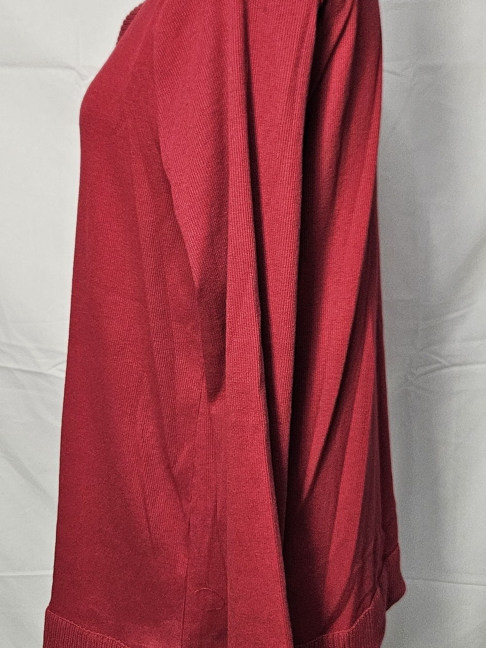 Rafaella Bright Raspberry Ribbed Long Sleeve Top - Picture 3 of 6